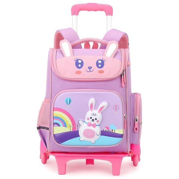 Mochila Con Ruedas Para NiñOs Para NiñAs Escuela Primaria Mochila Rodante Para NiñOs Bolso Escolar Con Ruedas Mochila Escolar Con Ruedas Mochila Para Libros-image