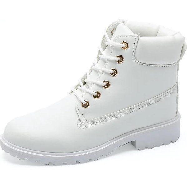 Buty Zimowe Damskie Buty Platformy Trampki Damskie Buty śNiegowe Damskie Sznurowane Botki Buty W Stylu Casual Moda Botas Mujer 41 White-image