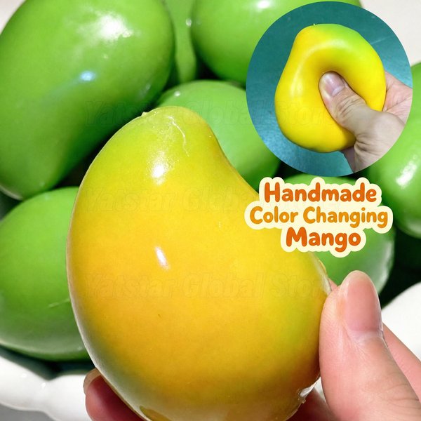 Nowa RęCznie Robiona ChrupiąCa Mango Squishy PiłEczka Antystresowa ChrupiąCa ŚCiskana Zabawka Fidget OkrąGłE Klocki Asmr Sensoryczna OdprężAjąCa Dla DorosłYch-image