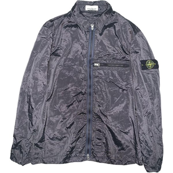 Koszula Wierzchnia Z Naszywką Z Logo Stone Island WęGielny MęSkie GóRy Czarne 781510919-V0065 S-image