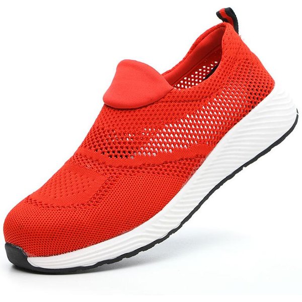 Letnie Lekkie Trampki Robocze Z Siateczki Ze Stalowym Noskiem, MęSkie I Damskie, Obuwie Robocze, OddychająCe, Buty Budowlane, Buty Robocze, Obuwie 43-image