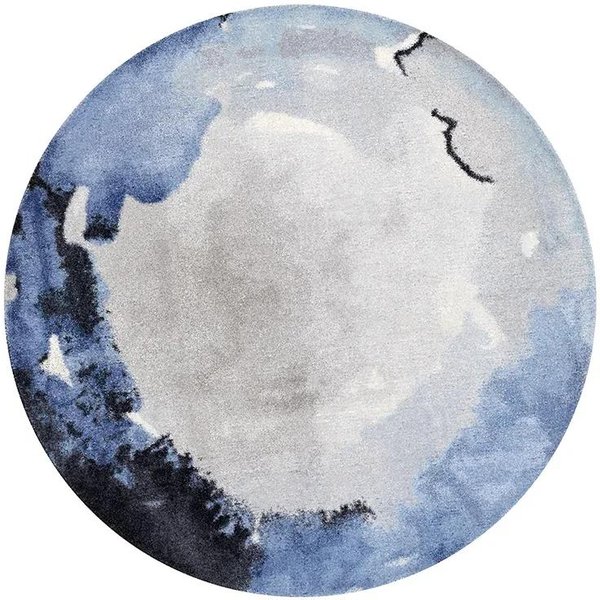 Pluszowy OkrąGłY Dywan Ze Wzorem Geometrycznym – Nowoczesny Luksusowy Dywan Do Sypialni, Salonu, Gabinetu, MięKka Puszysta Mata PodłOgowa, Dekoracja Domu Diameter 90Cm(35In)-image