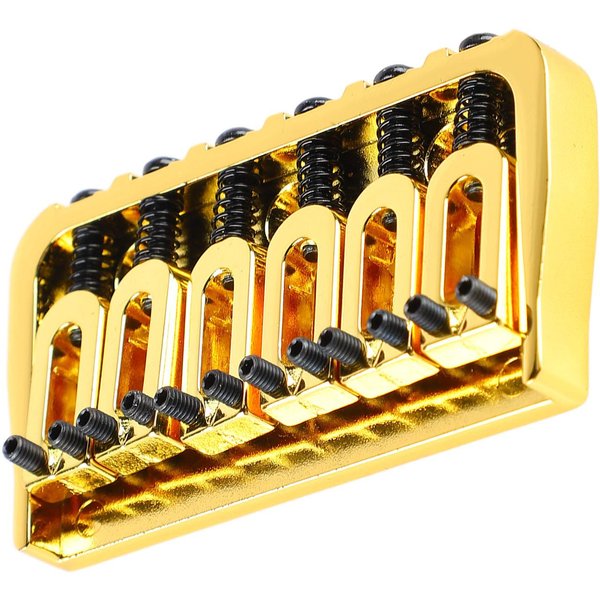 Elektryczna Gitara StałY Mostek Metalowy Regulowany Profesjonalny StałY Mostek Do Gitary Zamienny ZłOty-image