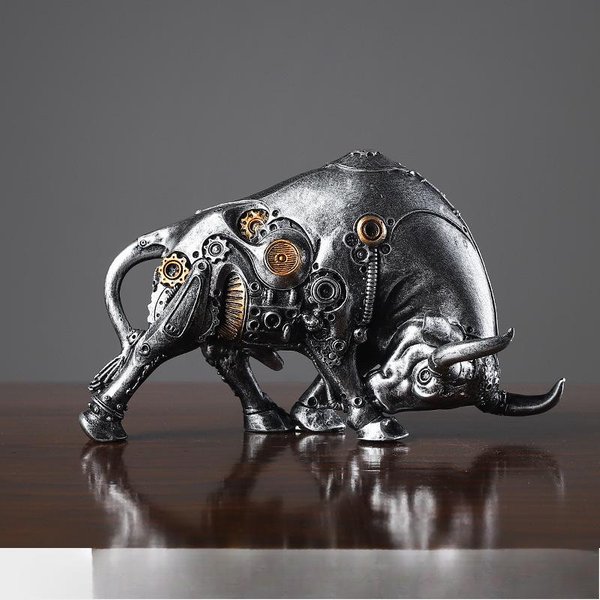 Adornos MecáNicos Punk De Toro NóRdico Escritorio De Oficina Entrada Armario De Vino Mueble De TV DecoracióN Suave Decoraciones De TonteríAs-image