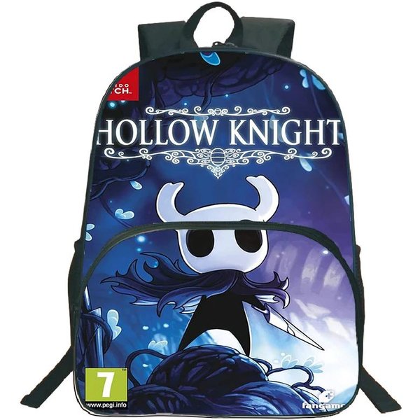 Mochila Escolar Ligera Mochila Hollow Knight Mochila De Dibujos Animados Estampado De Juego Mochila Escolar Para NiñOs Mochila De Gran Capacidad NiñOs NiñAs Mochila De Viaje Para Libros-image