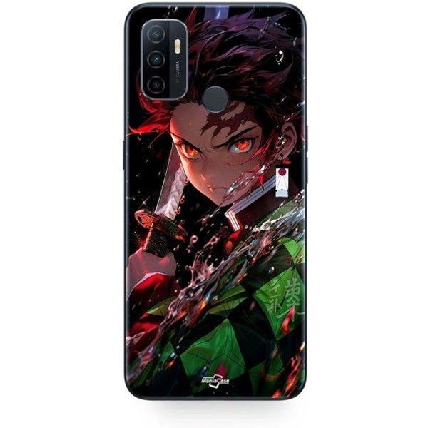 Coque Oppo A32 Demon Slayer Tanjiro Kamado éNervé Manga Anime Maniacase Negro-image
