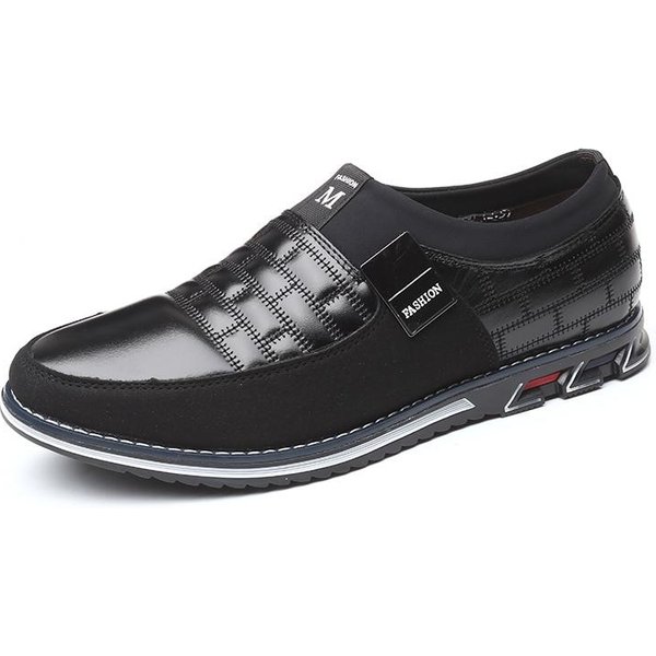 Zapatos Informales De Cuero Para Hombre, Mocasines, Transpirables, Antideslizantes, Color Negro, Talla Grande 48 38 Negro-image