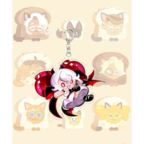 Cookie Run Kingdom Dekoracyjny Wisiorek Kawaii Figurka Z Gry Student KreskóWkowy Breloczek Kratka Letni Wersja Q Dziewczyna Anime Prezent Festiwalowy 4-5Cm Beige-image