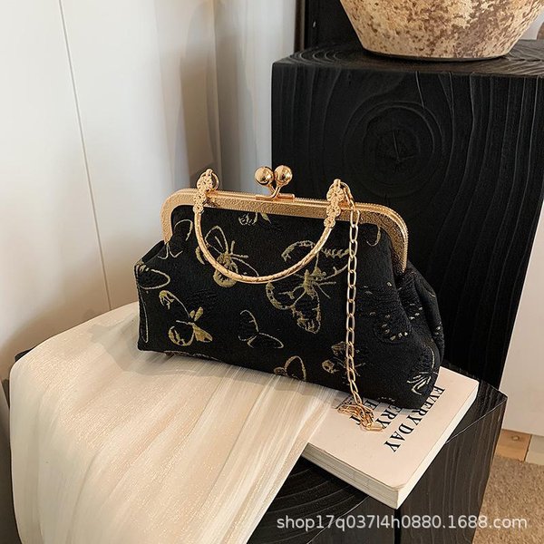 Hermoso Bolso Bandolera Casual De Un Solo Hombro, Estilo Cheongsam, Con Personalidad, Ambiente Hanfu, Estilo Nacional, Bolso De Mano Para Mujer.-image