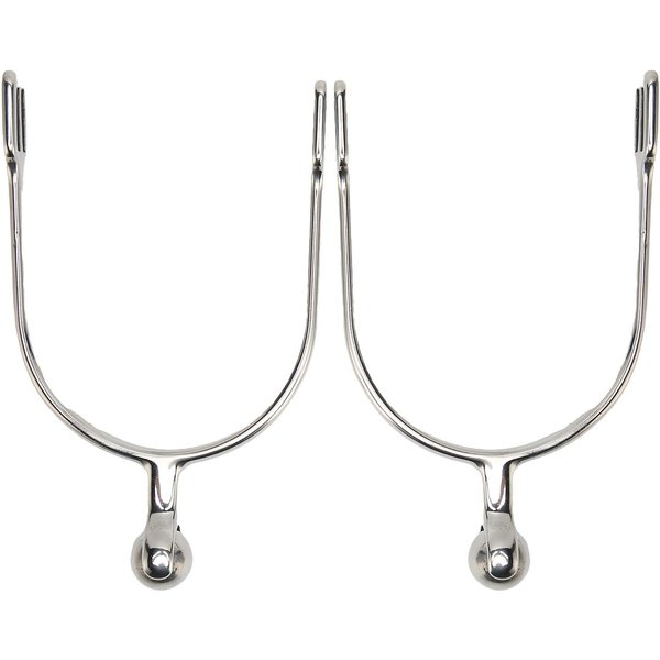 2 Piezas Espuelas De Caballo Para Mujer Acero Inoxidable Espuelas Western Con Bola Rodante Para Botas Ecuestres-image