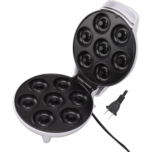 Mini MáQuina Para Hacer Donas 1200W Antiadherente Alta Eficiencia Segura MáQuina EléCtrica Para Hacer Rosquillas Enchufe UE 220V L Black-image