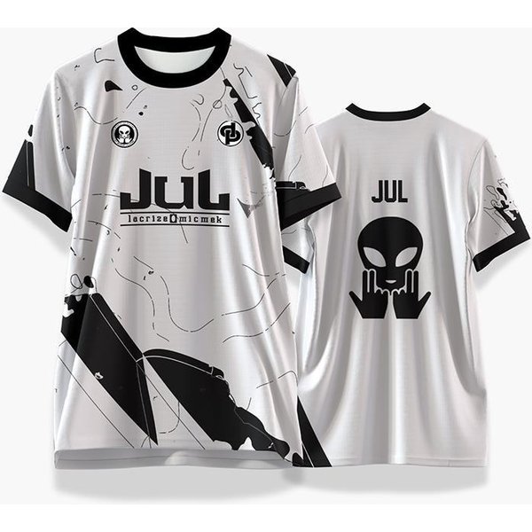 Nueva Camiseta De FúTbol JUL Para Hombre Y Mujer De Manga Corta Deportiva Cuello Redondo Camiseta DP Estampado Personalizable Transpirable Uniforme De FúTbol 6XL-image