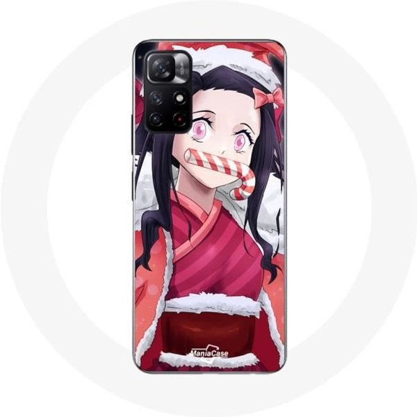 Funda - Maniacase - Xiaomi Redmi Note 11S 5G - Anime Demon Slayer - Flexible - Blanca-image