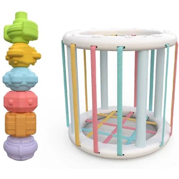 Cubo Sensorial Para BebéS Clasificador De Formas Cubo De Colores Actividad De ClasificacióN Bloques De Formas Juguetes Instructivos Montessori Actividad DiseñAda Para NiñOs De 1 2 AñOs-image
