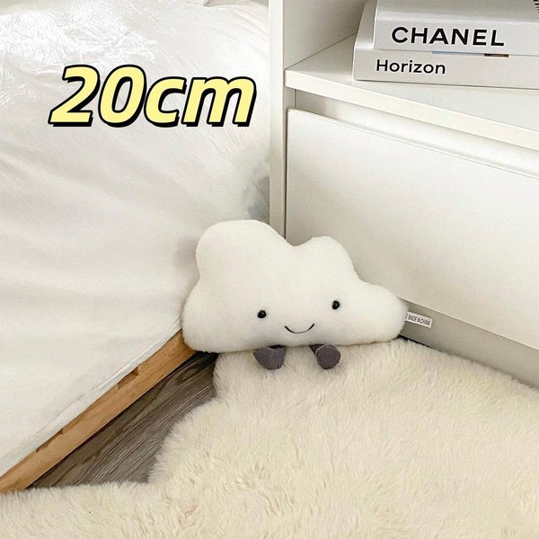 Urocza BiałA Chmurka Pluszowa Poduszka Bardzo MięKka Urocza Chmurka Wypchana Poduszka KreskóWkowe Pluszaki Do Przytulania Dekoracja Sofa ŁóżKo Domu Prezent Urodzinowy As Picture Beige-image