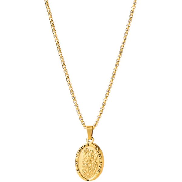 Collares GeoméTricos Ovalados Vintage Para Mujer Color Dorado Acero Inoxidable Collar Con Colgante Irregular JoyeríA De Boda Navidad Regalo-image