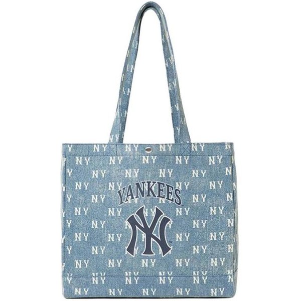 Bolso Tote Estampado Integral Logo MLB Unisex Bolsos Tote ÍNdigo 3AORV035N Basic Set (Bag) Gray-image