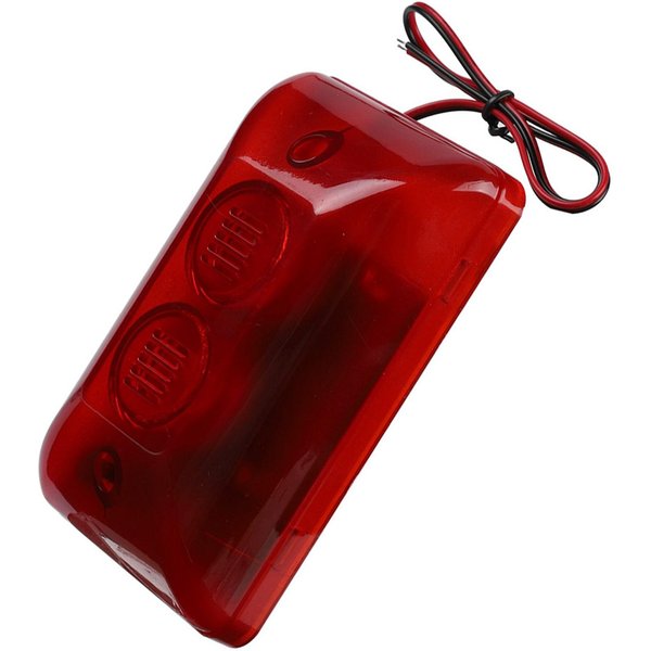 Sirena Sonora EstroboscóPica De 12V 15W Alarma Sonora Luz Roja EstroboscóPica Sirena Sonora Para Hogar Hotel Negro-image