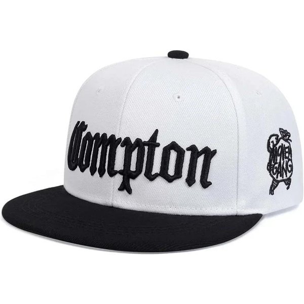 Unisex Czapki Hip-Hopowe Z Haftem Compton Wiosna I Jesień Outdoor Regulowane Sportowe Codzienne Czapki Baseballowe Kapelusz PrzeciwsłOneczny-image