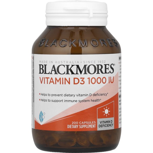 Blackmores, Vitamin D3, 25Mcg (1,000IU), 200 Capsules-image