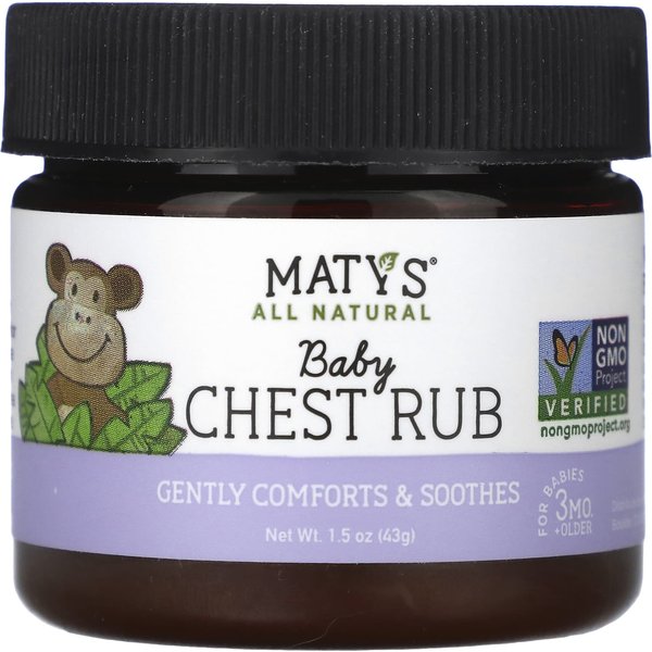 Maty's, BáLsamo Para El Pecho De Bebé, Eucalipto, Lavanda Y Manzanilla, Para BebéS De 3 Meses En Adelante, 1.5 Oz (43 Gramos)-image