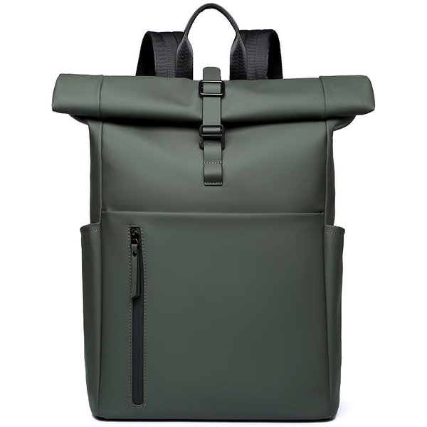Mochila Exterior Casual Para Hombre Para Desplazamiento Bolsa Para Ordenador Bolsa De Viaje Mochila De Viaje Moderna Enrollable Verde-image