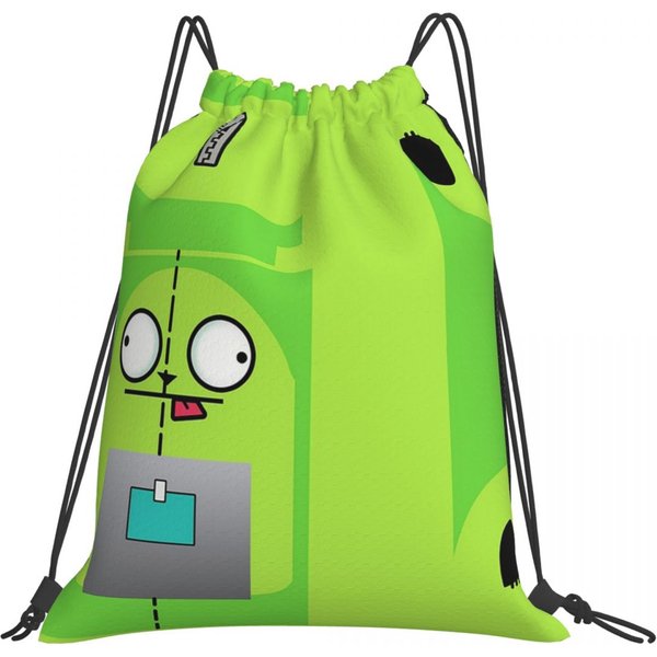 Plecaki Invader Zim Wielofunkcyjne Torby Ze Sznurkiem Torba Sportowa Torby Na KsiążKi Do PodróżY Uczniowie One Size Green-image