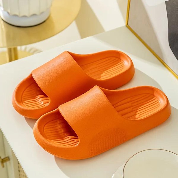 Talla Grande 50 51 Chanclas Hombre Mujer Suela Blanda Plataforma Sandalias Verano Playa Zapatillas Pareja Hogar Antideslizante Zapato BañO 38-39 Naranja-image