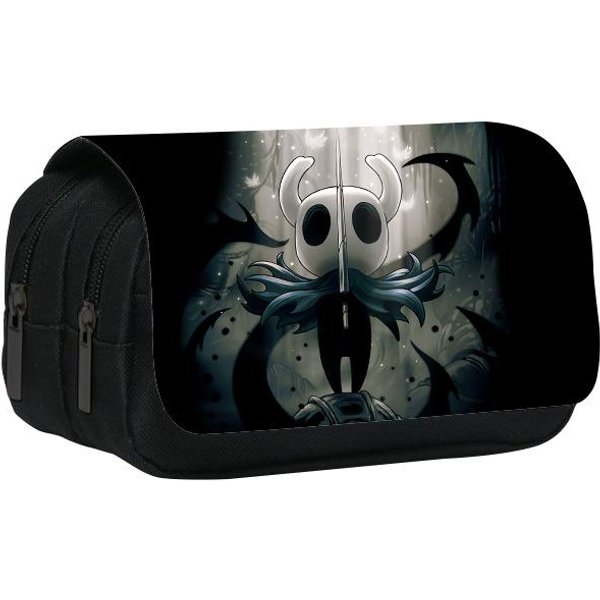 Hollow Knight Dwupoziomowy PióRnik KreskóWkowy Szkolny Woreczek Na DłUgopisy Dla Ucznia DużA Pojemność PudełKo Na Przybory Szkolne Ucznia Prezent Szkolny Black-image
