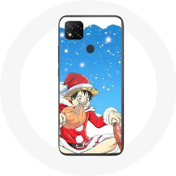 Coque Pour Xiaomi Redmi 9C Anime One Piece Luffy Le Jour De NoëL 2023-image