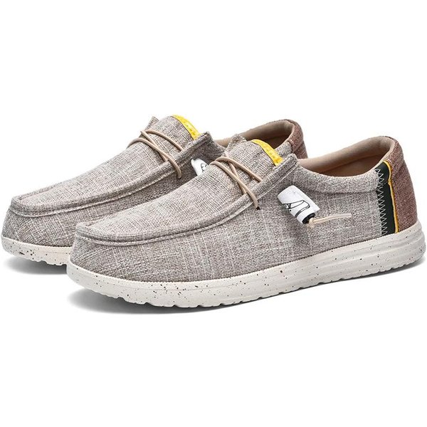 Mocasines Para Hombre Transpirables Planos Slip-On Zapatos Vulcanizados Masculinos Zapatos Casuales De Lona Para Hombre Zapatos De Conducir Talla Grande 48 Zapato Para Caminar 47 Black-image