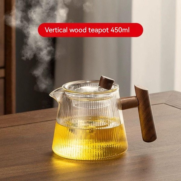 Cafetera Tetera De Vidrio De Borosilicato Alto Transparente Restaurante Familiar Tetera Transparente Jarra FríA-image