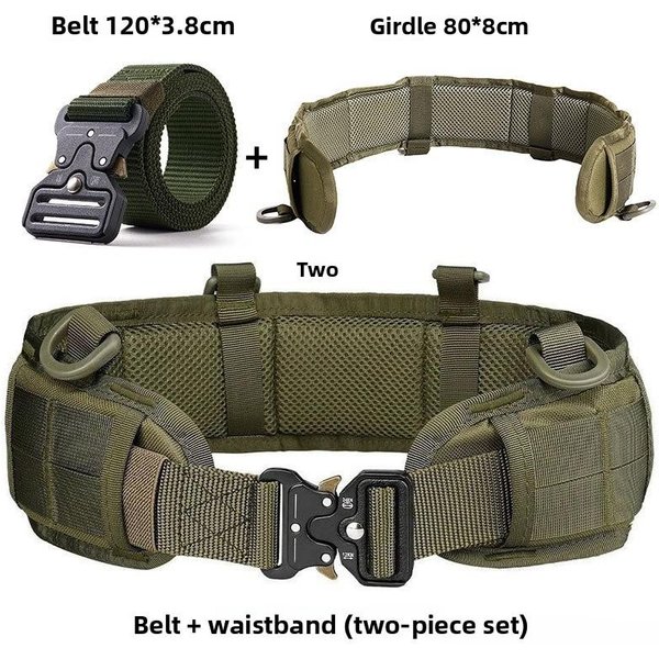 Taktyczny Zestaw UszczelniająCy Na Pas ZewnęTrzny, Wielofunkcyjny, Treningowy, Pas Treningowy Wojskowy MęSki 2Pcs Black-image