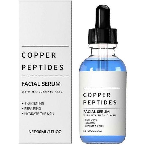 Peptydy Miedziowe Serum Do Twarzy - Ghk-Cu I Kwas Hialuronowy Przeciwstarzeniowe Serum Do Twarzy ZmniejszająCe Drobne Zmarszczki I PoprawiająCe Elastyczność SkóRy, NapinająCe, RegenerująCe, ŁAgodząCe 1PCS-image