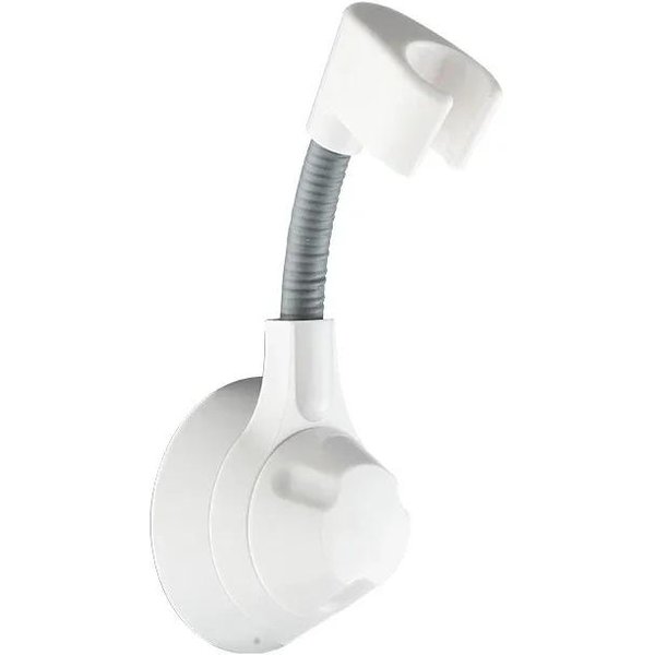 Soporte De Ducha Con Ventosa Soporte Ajustable Para Cabezal De Ducha Boquilla Soporte De Mano Sin Perforaciones RotacióN MultiáNgulo Soporte De Ducha Blanco-image