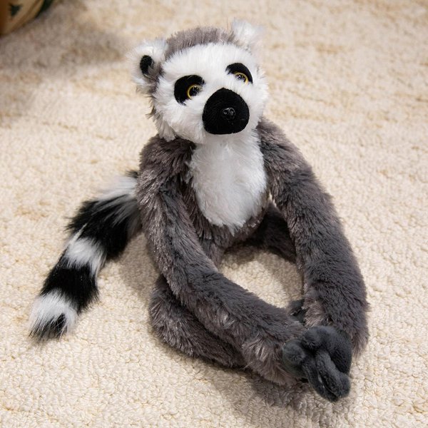Juguete De Peluche Animal Esponjoso Bosque Salvaje Madre-Hijo Colgante De 35 Cm Mono OrangutáN Chimpancé LéMur Perezoso DecoracióN 35Cm Gray-image