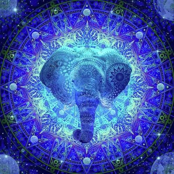 Bordado 5D Diamante Bordado ArtesaníA Pintura Diamantes De ImitacióN Bordado Mandala Elefante Diamante 30X30Cm-image