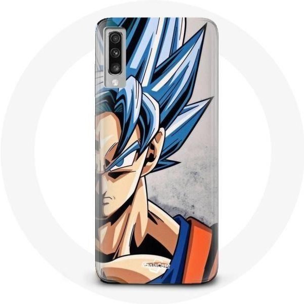 Funda - Samsung - Galaxy A70 - Silicona - Flexible - Anime Dragon Ball Goku Azul Negro-image