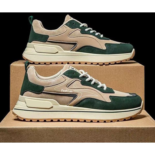 Zapatos De Hombre Zapatos Deportivos Primavera Y OtoñO Nueva Moda Y VersáTiles Zapatos Para Correr Zapatos De Estudiante Zapatos Forrest Gump 44 Beige-image
