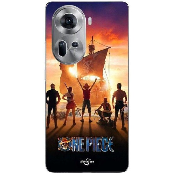Coque De TéLéPhone - Maniacase - Oppo Reno 11 5G - Silicone - Souple - One Piece Manga Anime Negro-image