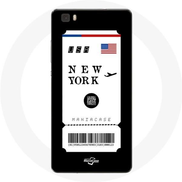 Funda Para Huawei P8 Lite Billete De AvióN Nueva York-image