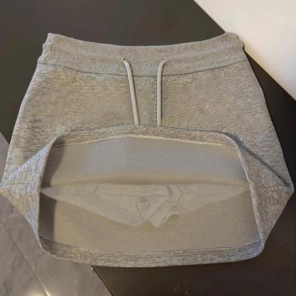 Szara SpóDnica Damska Nowa MałA Letnia Sportowa SpóDnica KróTka SpóDnica Casualowa SpóDnica Rozkloszowana S Kolor Szary-image