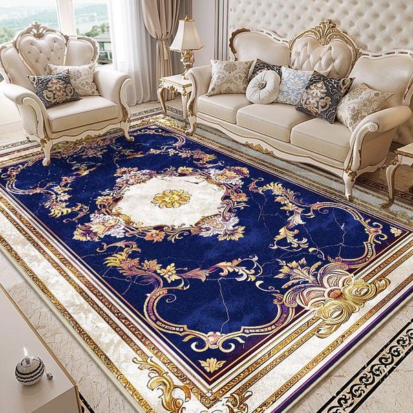 Luksusowy Dywan Do Salonu Europejska Dekoracja Domowa Sofa DużY Obszar AntypośLizgowe Dywaniki Puszysta MięKka Mata PodłOgowa Do Sypialni Przy łóżKu 100*200Cm-image