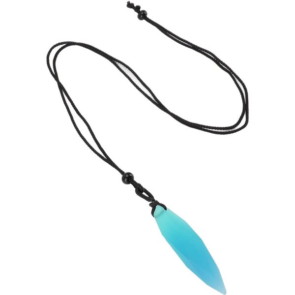 Collar Con Colgante Que Brilla En La Oscuridad Resina Colgante Luminoso Brillante Forma Irregular Azul Mate-image