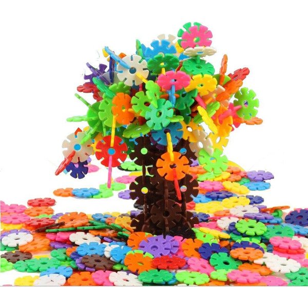 Set De Bloques De ConstruccióN Copo De Nieve 60/100/200 Piezas Set De Discos De PláStico Entrelazables Juguetes De EducacióN Temprana Para NiñOs Regalos Para NiñOs Y NiñAs-image