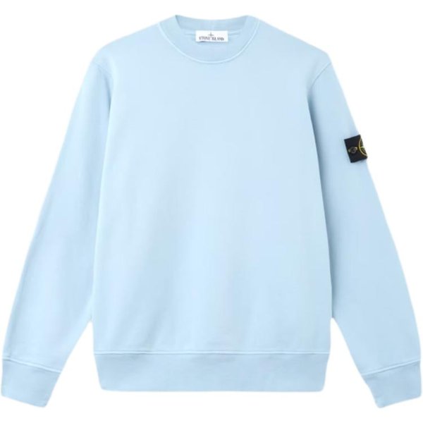 Sudadera De Manga Larga Con Cuello Redondo Y Borde Acanalado Stone Island SS26 Para Hombre L1S156100060S0051-V004A L White-image