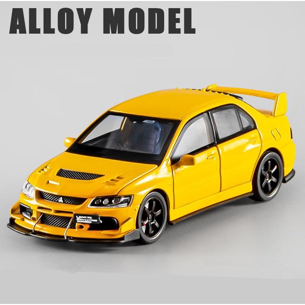 1:32 Mitsubishi Lancer Evolution Metalowy Model Sportowego Samochodu Odlewy Metalowe Zabawki Pojazdy Model Samochodu Symulacja DźWięK ŚWiatłO Prezenty Dla Dzieci-image