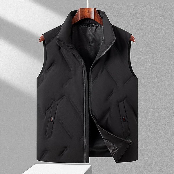 Chaleco De PlumóN Para Hombre, OtoñO E Invierno, Nuevo Chaleco CáLido Para Exteriores, 90% PlumóN De Pato Blanco, Chaleco Para Uso Exterior 4XL Black-image