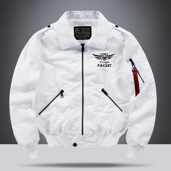 Chaqueta De Vuelo Con Solapa De Nueva Moda Para Primavera Y OtoñO Para Hombre, Abrigo Informal Holgado De Moda Para Hombre M Gray-image