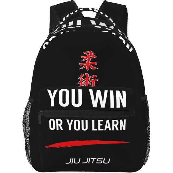 Ganas O Aprendes Mochilas De Jiu Jitsu BJJ NiñOs NiñAs Mochila Escolar Estudiantes Bolsas Escolares Mochila Infantil Bolso De Hombro Gran Capacidad One Size-image